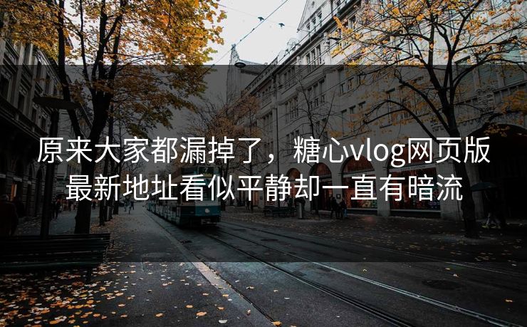 原来大家都漏掉了，糖心vlog网页版最新地址看似平静却一直有暗流